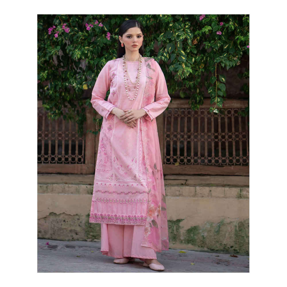 Embroidered Salwar Kameez  for Women - Baby Pink - HP-3PP-303 (1 Pc Ring Free)