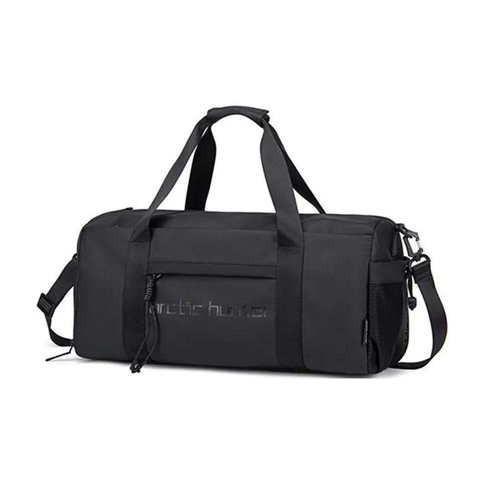 Oxford Polyester and Nylon Gym Bag and Sports Bag - Black