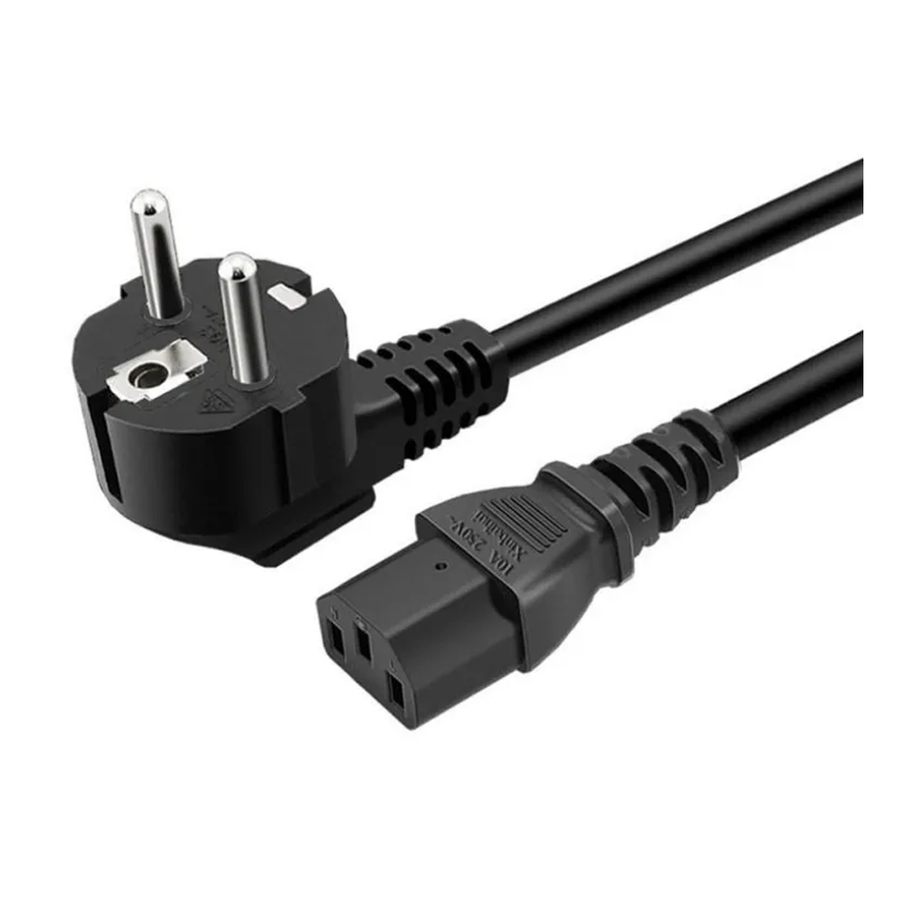 Computer 2 Pin Desktop PC Power Cable Monitor Power Cord - Black