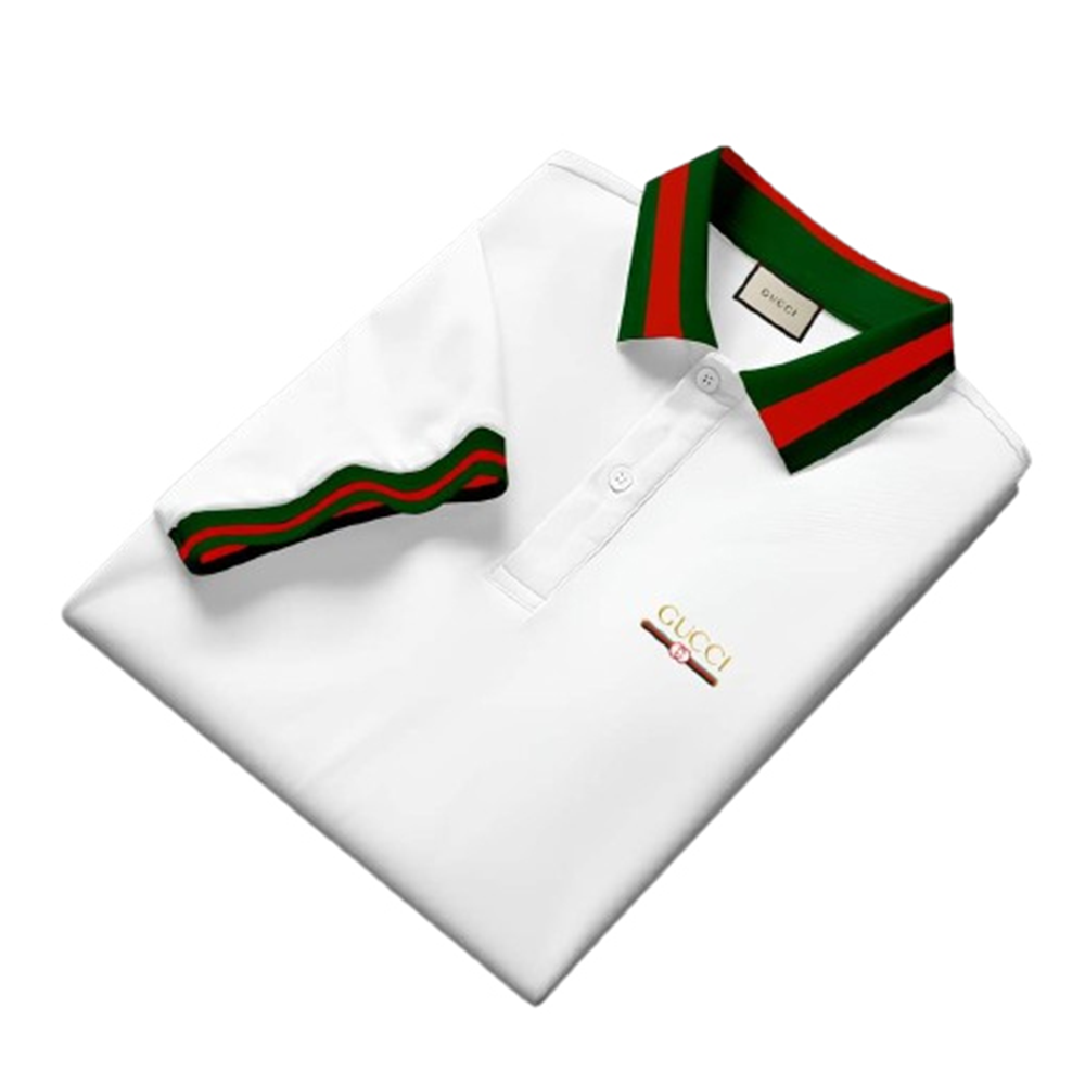 Cotton Half Sleeve Polo T-Shirt for Men - White - PT-M14