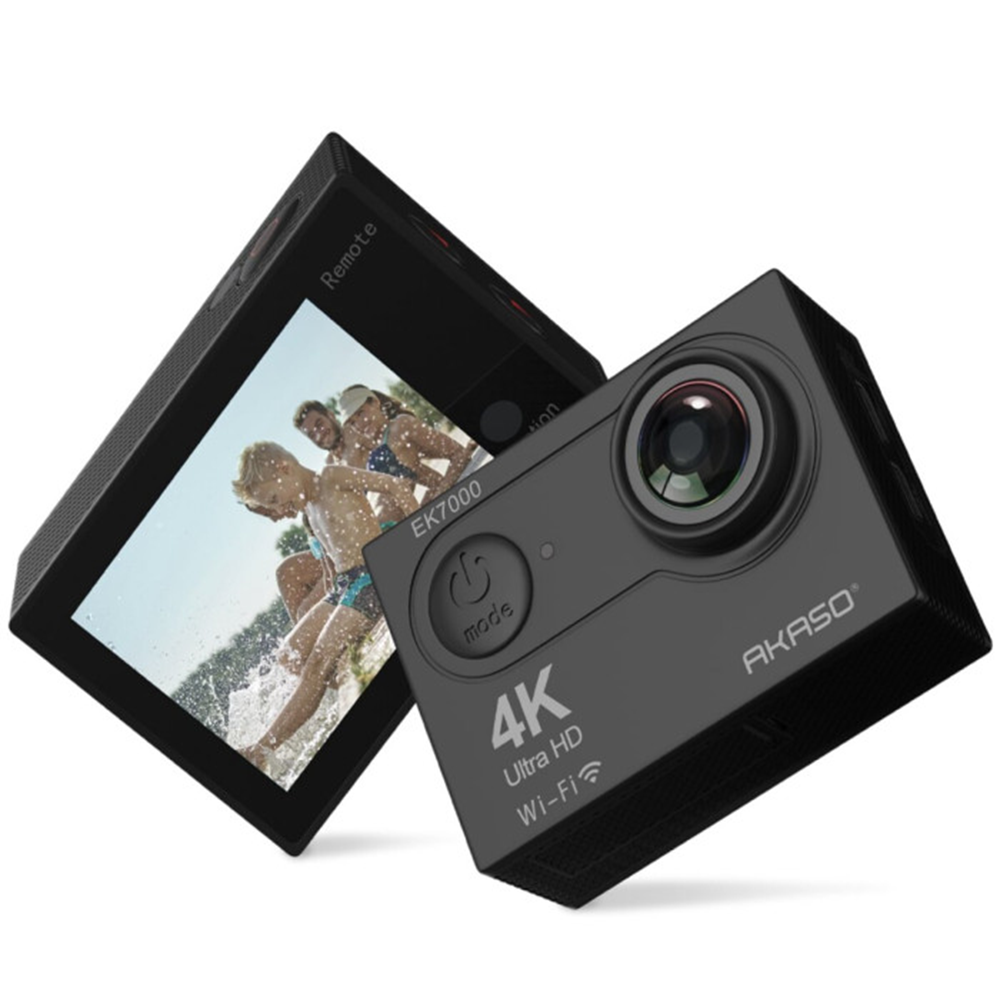 AKASO EK7000 4K Ultra HD Waterproof Action Camera - 16MP - Black