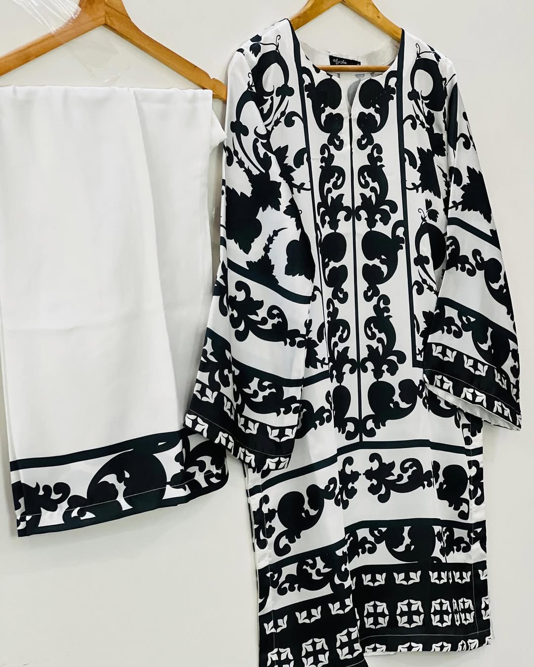 Ready Made VIP Silk Two Pieces For Women - Black