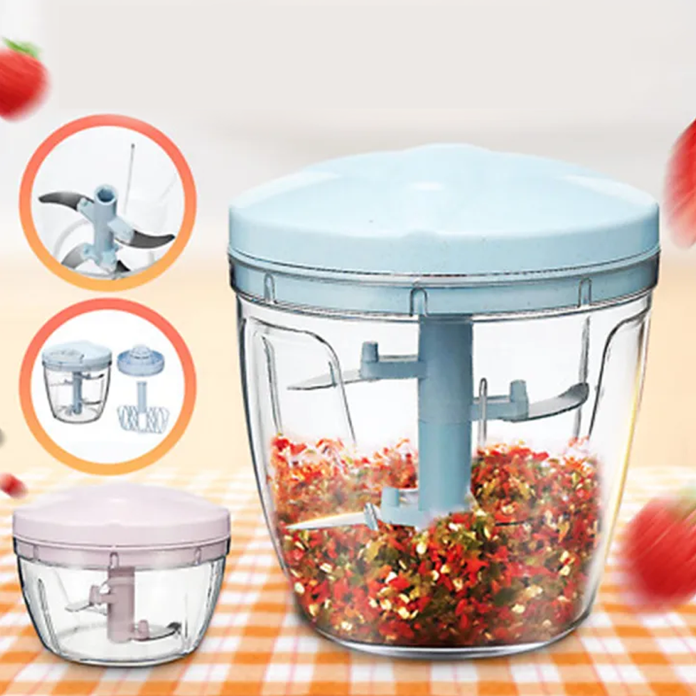 Large Capacity Multi Function Cutter - Transparent and Light Sky 