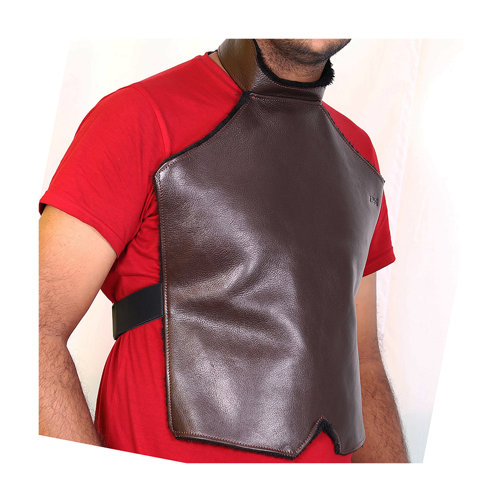 Zays Leather Chest Guard - CG02 - Brown