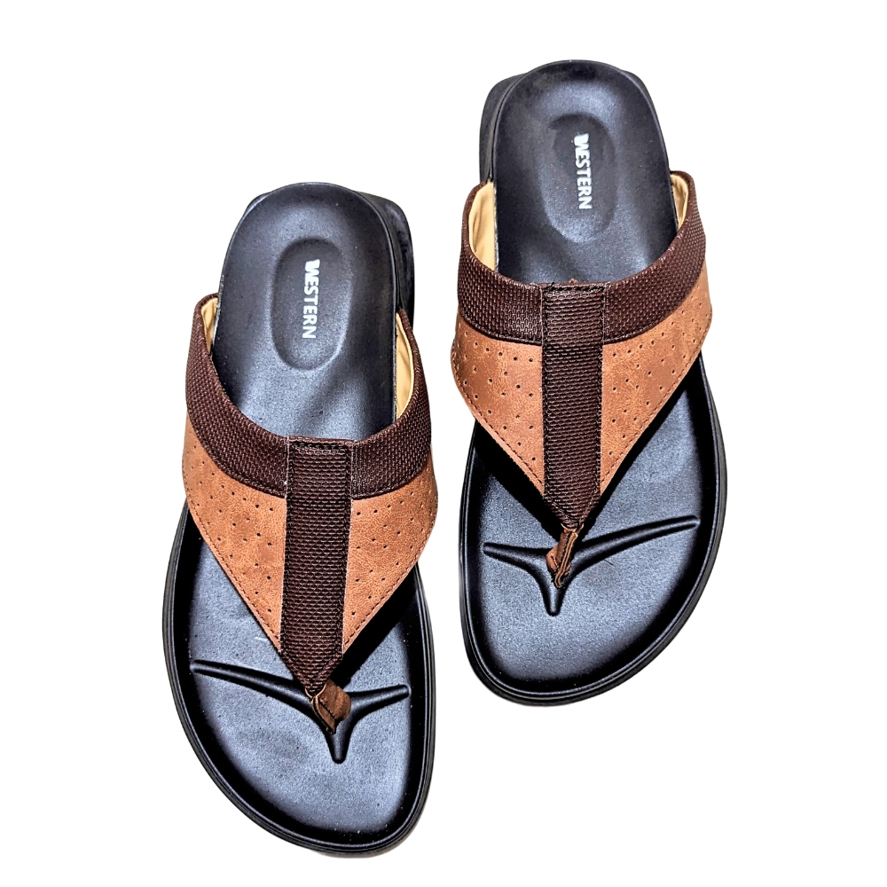 Leather Sandal For Men - Brown