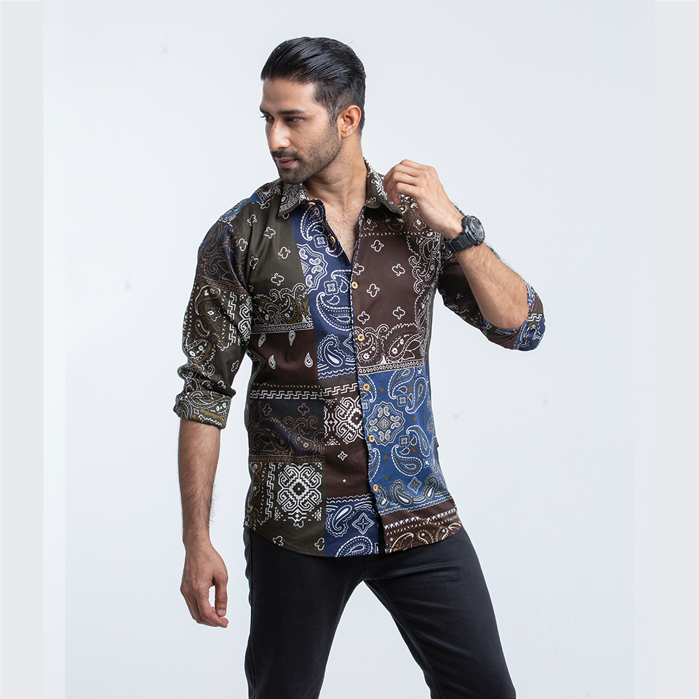 Cotton Full Sleeve Casual Shirt for Men - Multicolor - SP0223