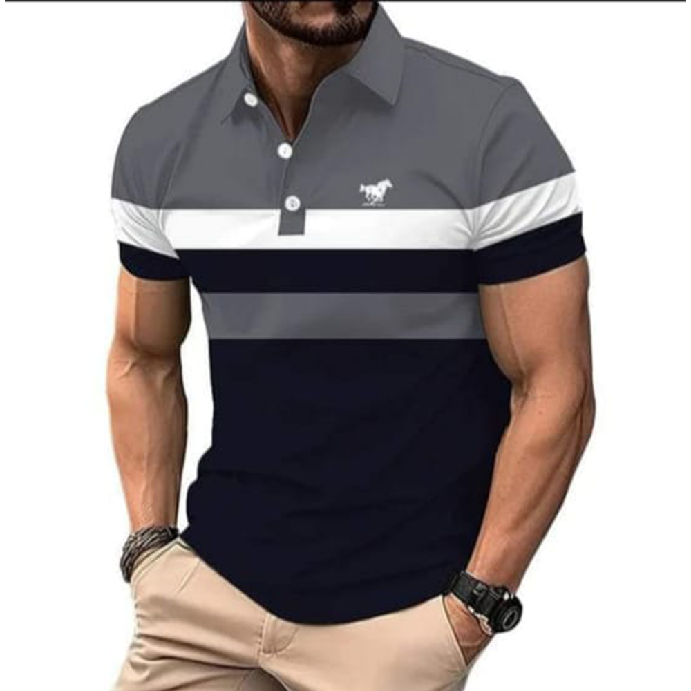 PK Cotton Polo Shirt For Men - Multicolor - PT-303