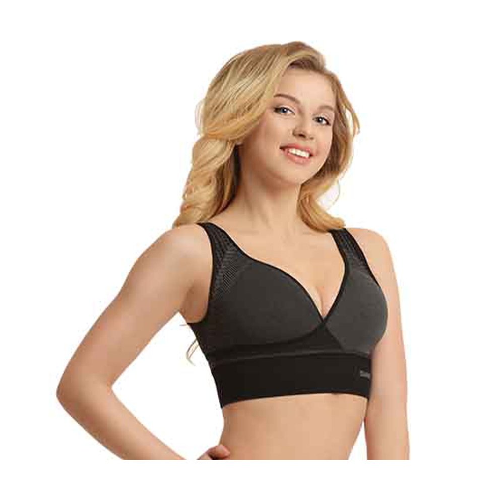 Sankom Patent Classic Black Bra - Black - SAN071CBL 