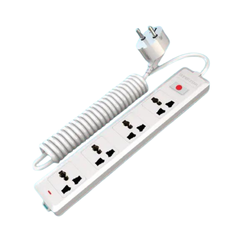 Superstar 2 Pin 4 Socket Multiplug - White