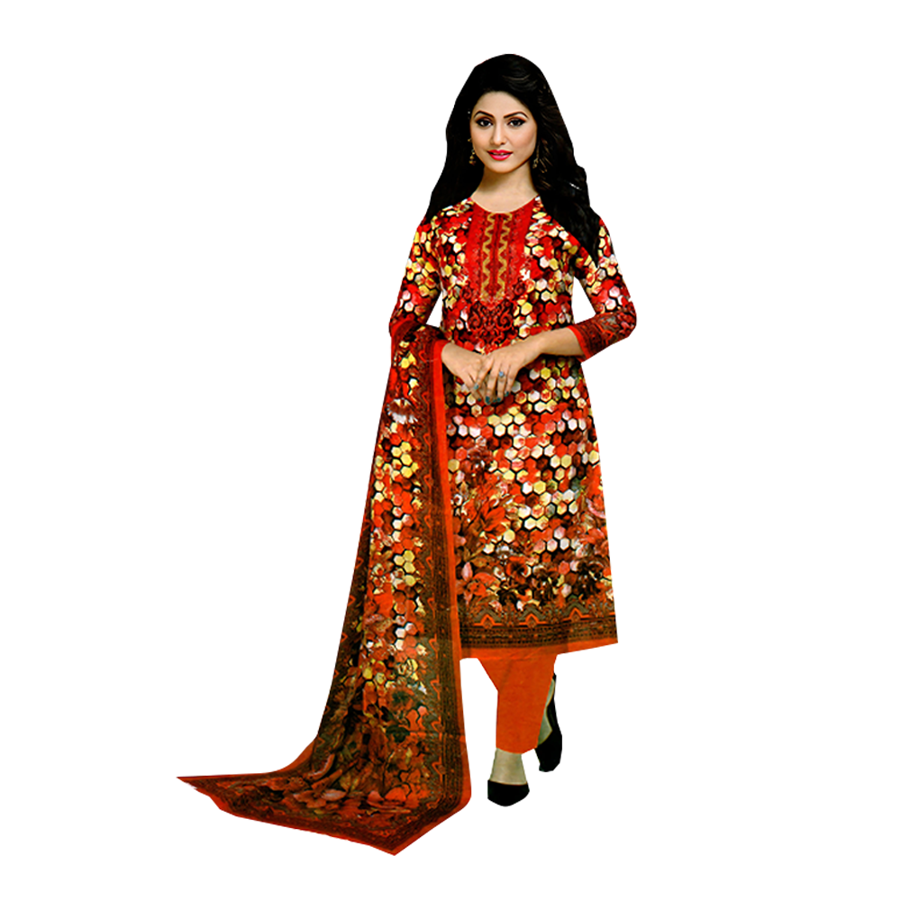 Unstitched Cotton Salwar Kameez for Women Multicolor