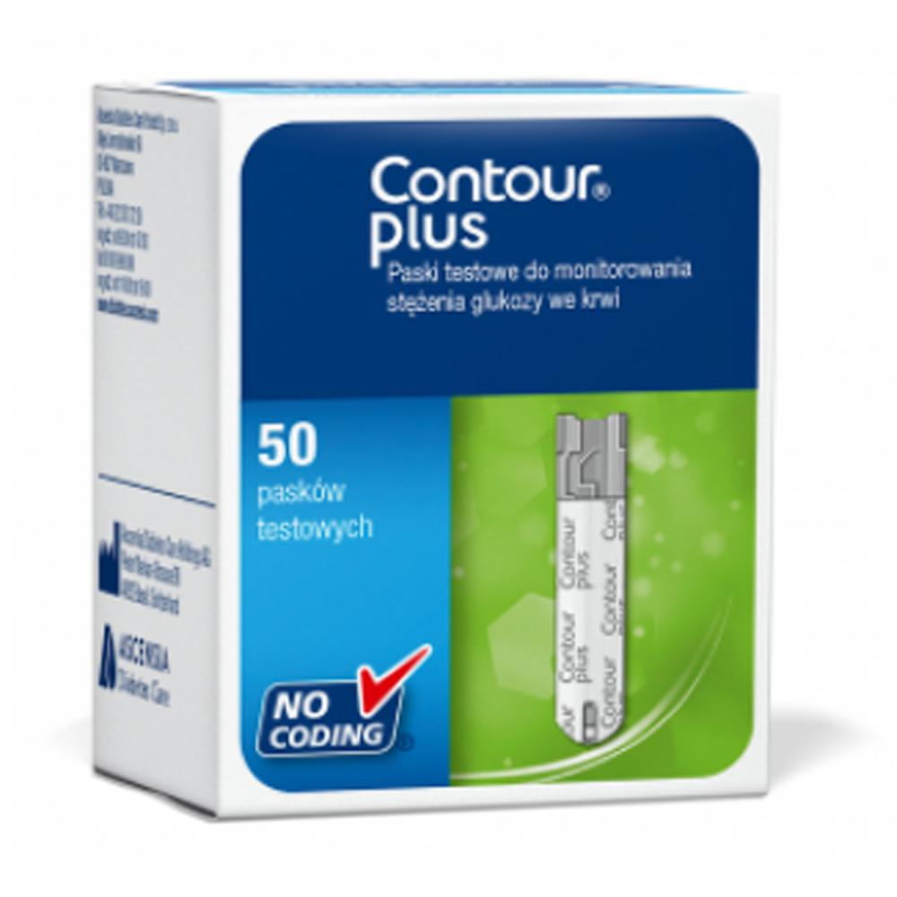 Contour Plus Blood Glucose Test Strips - 50pcs
