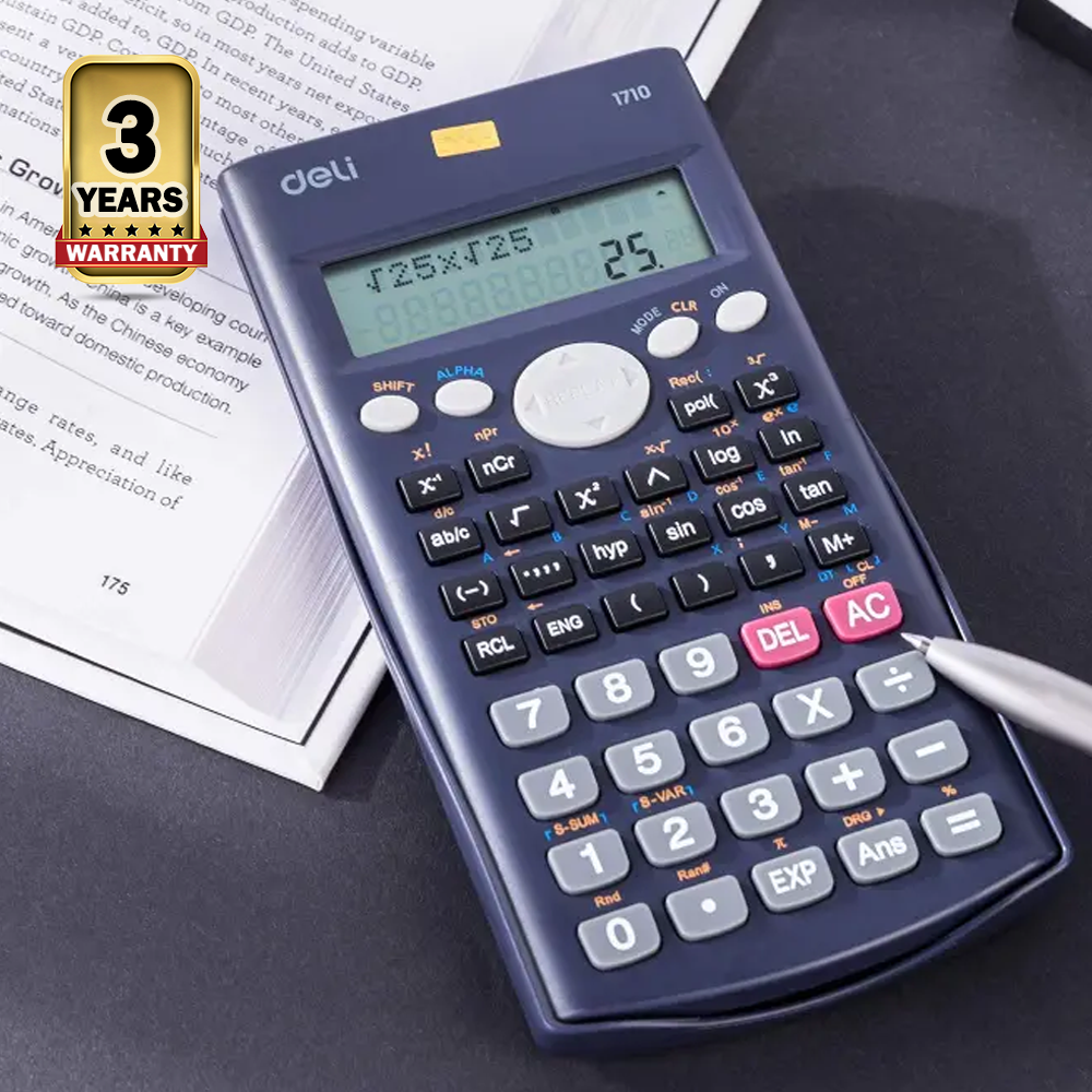 Deli 1710 Scientific Calculator - Black