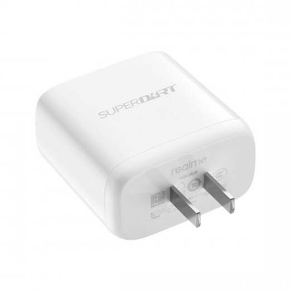 Realme SuperDart GaN Charger Adapter With Type C Cable - 65W - White