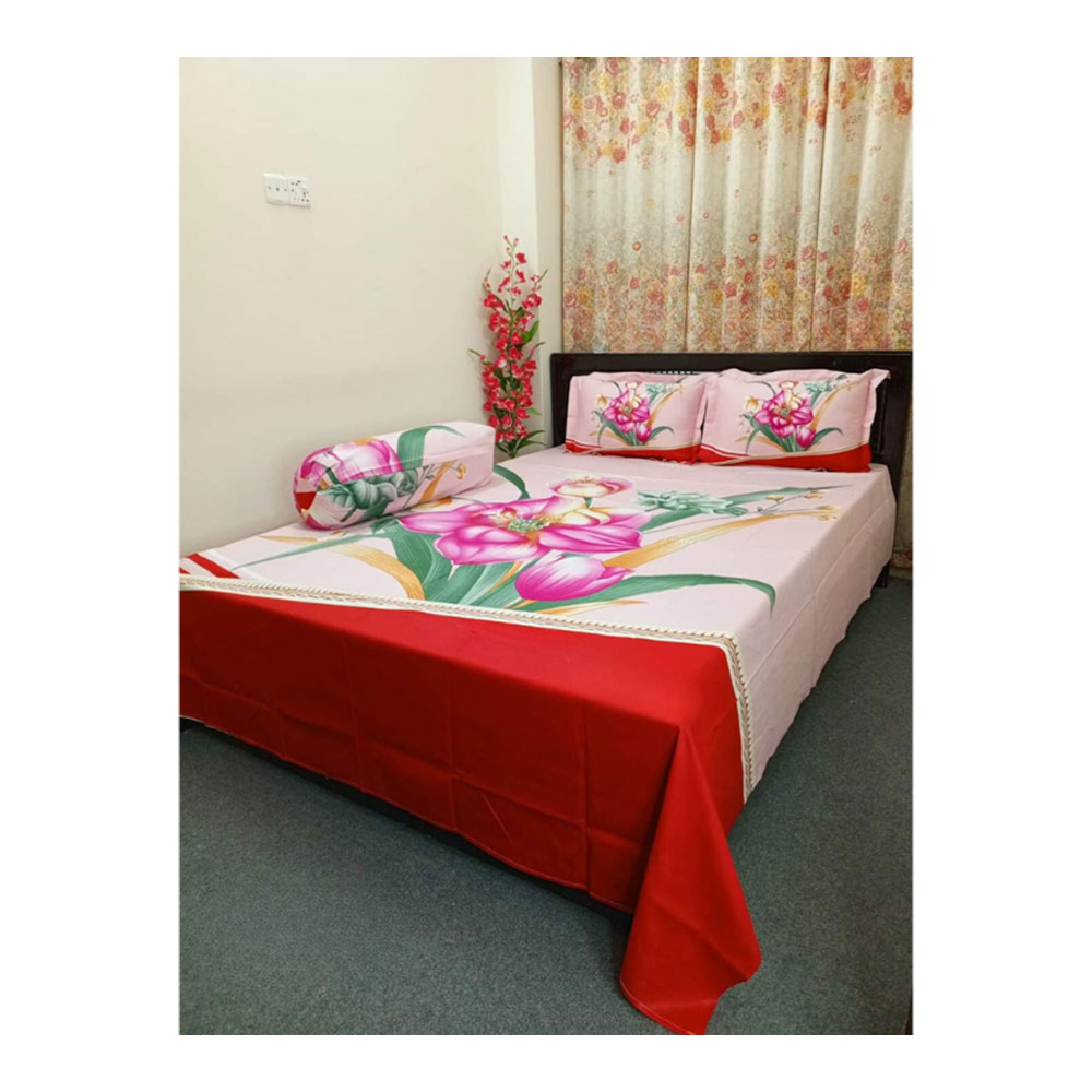 Cotton Bedsheet with Pillow Covers - king Size - 2502005