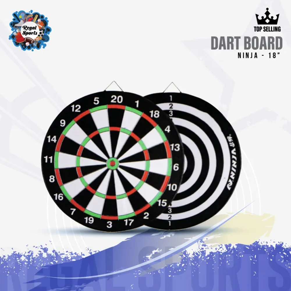 Partex Dart Board Ninja Game - 18 Inch - Black