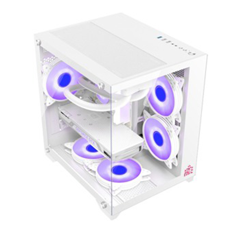 Monarch Mystery Box X5 Desktop Gaming Case - White