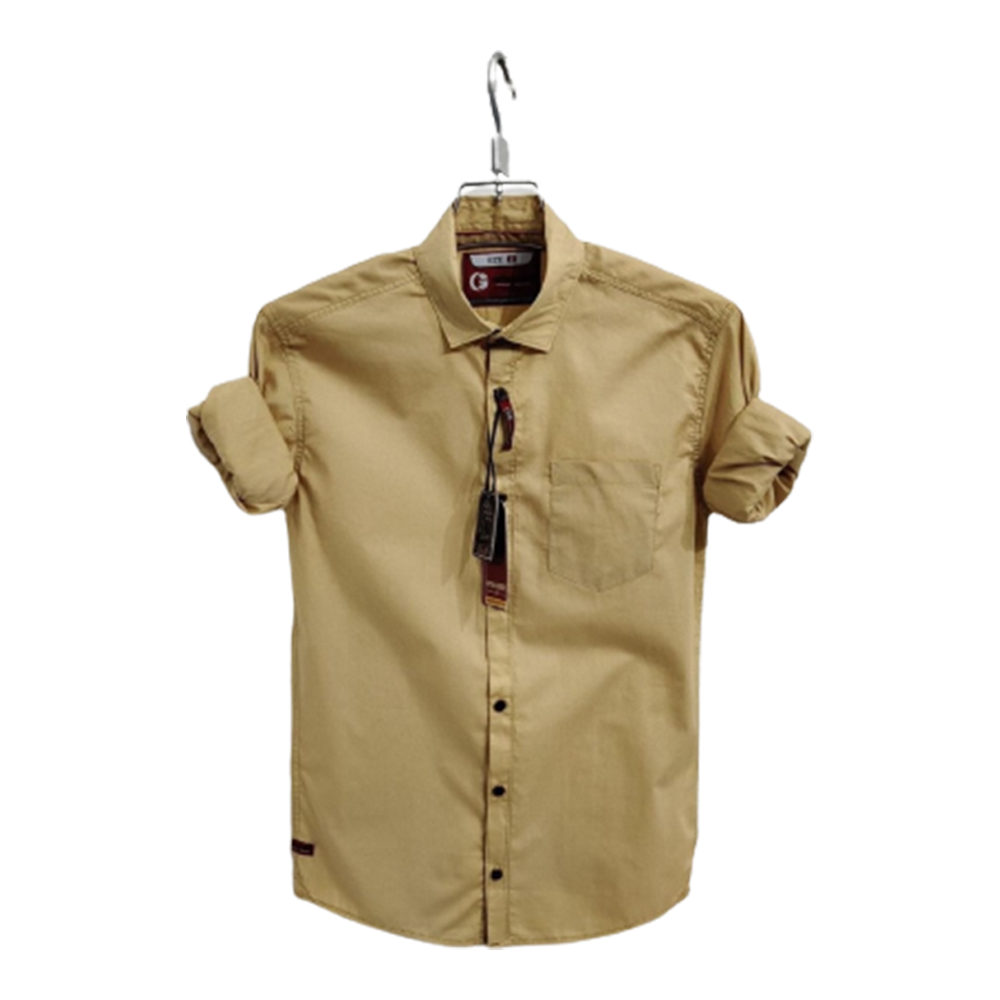 Oxford Cotton Full Sleeve Shirt For Men - Brown - OP78