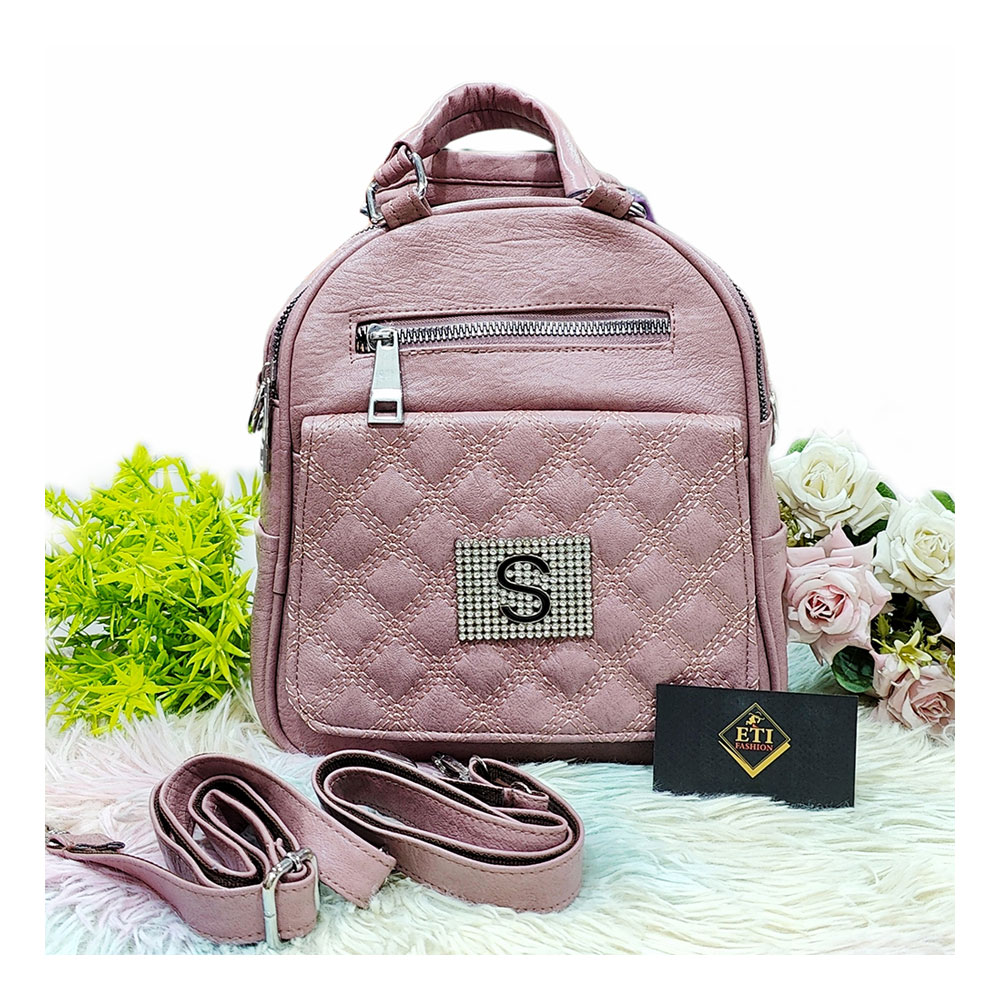 UP Leather Backpack for Girls - Onion - EF034
