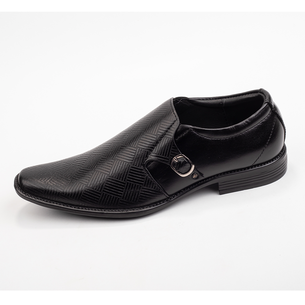 Reno Leather Formal Shoes For Men - Black - RF2051