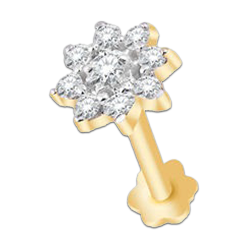 Thirteen Stone Diamond Nose Pin - SAJ -EVC -DN -07