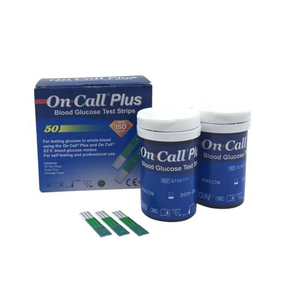 On Call Plus On Call Plus USA Diabetes Glucose Test Strip and EZ and EZ ii Test strip - 25 Pcs