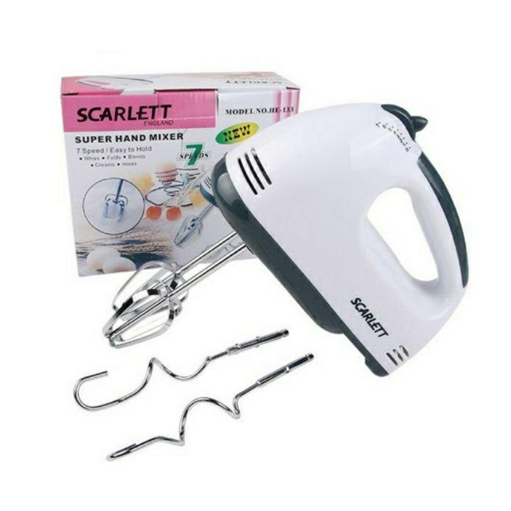 Scarlett HE-133 Electric Egg Beater And Juice Squeezer - White