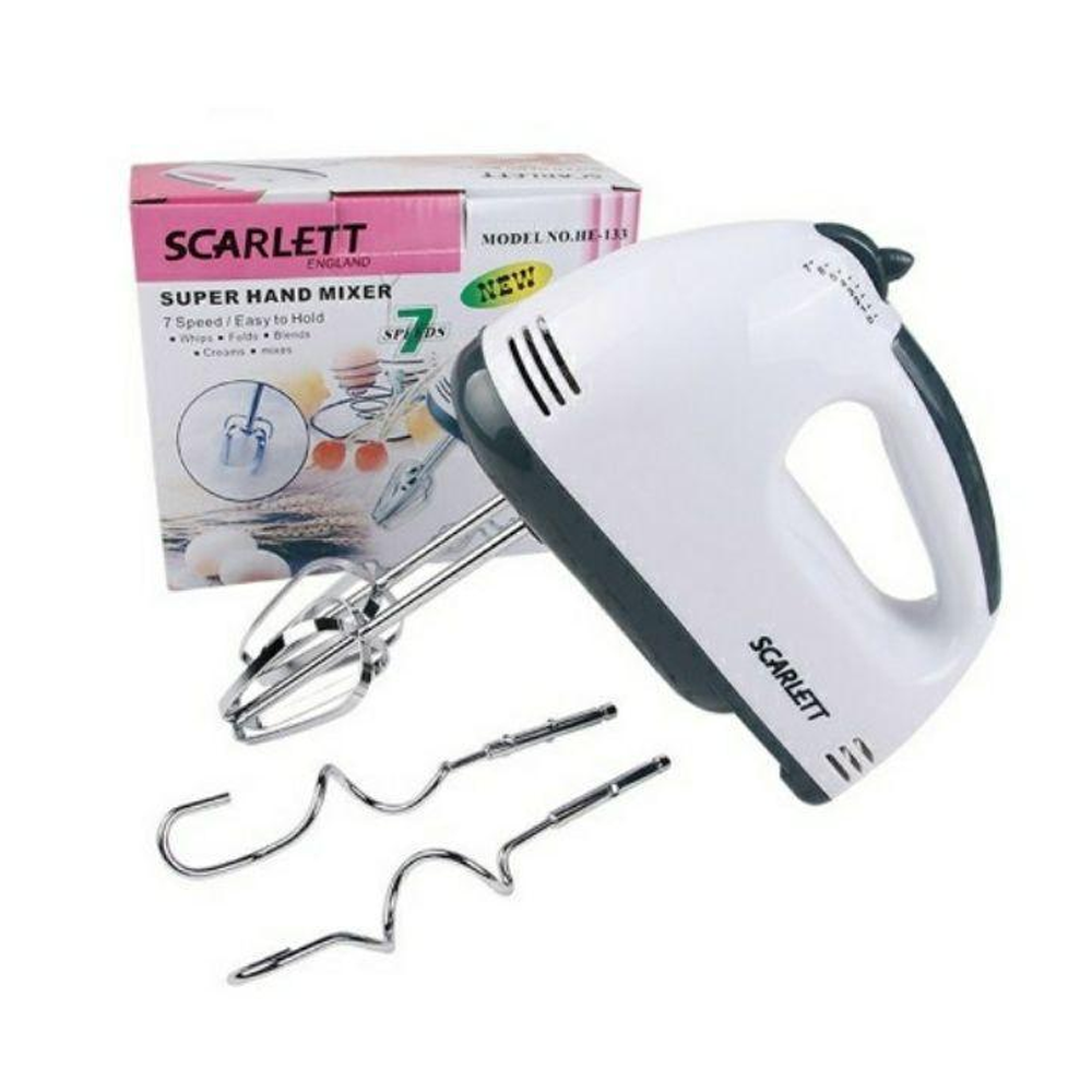 Scarlett HE-133 Electric Egg Beater - White