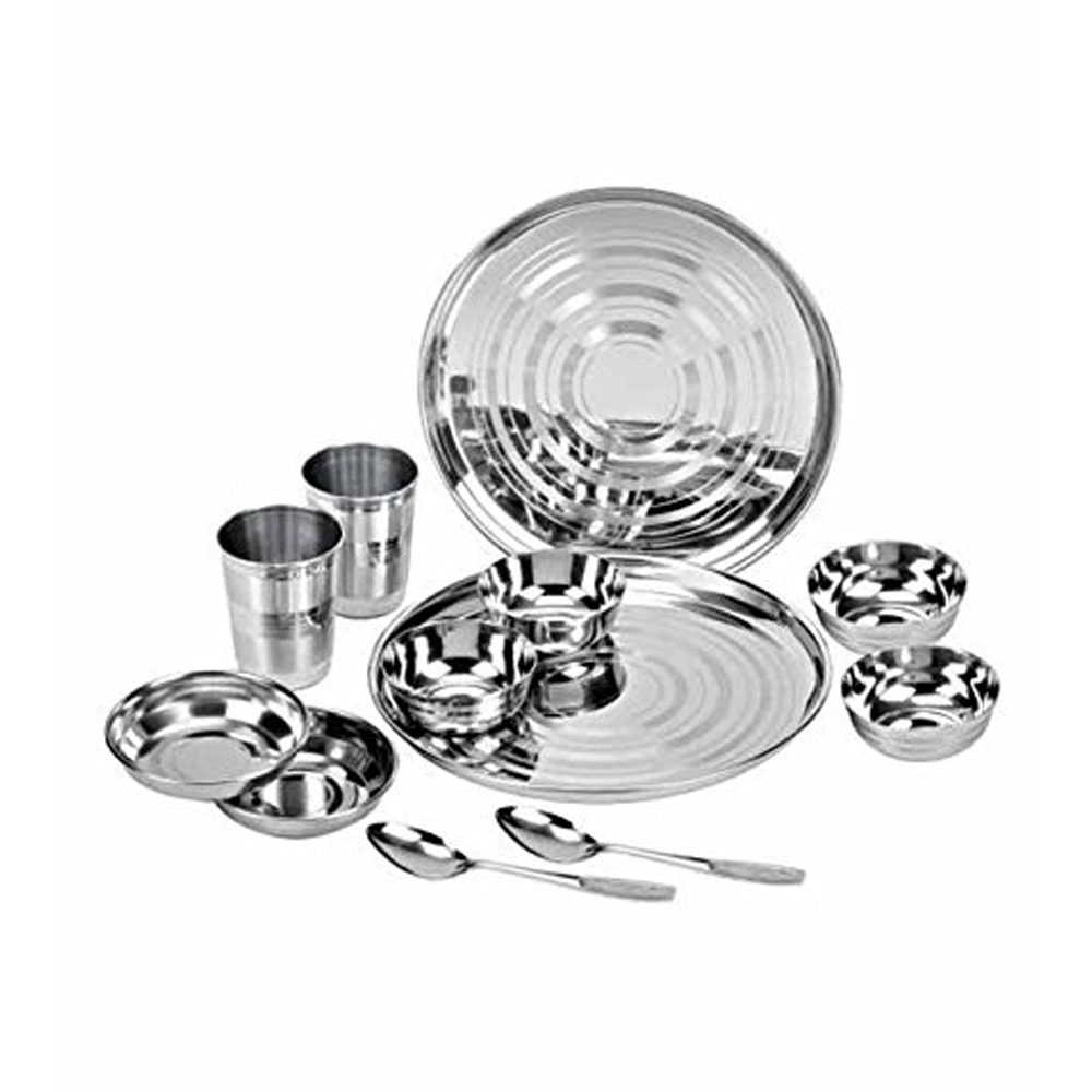 Set of 12 Pcs Stainless Steel Dinner Set - Silver