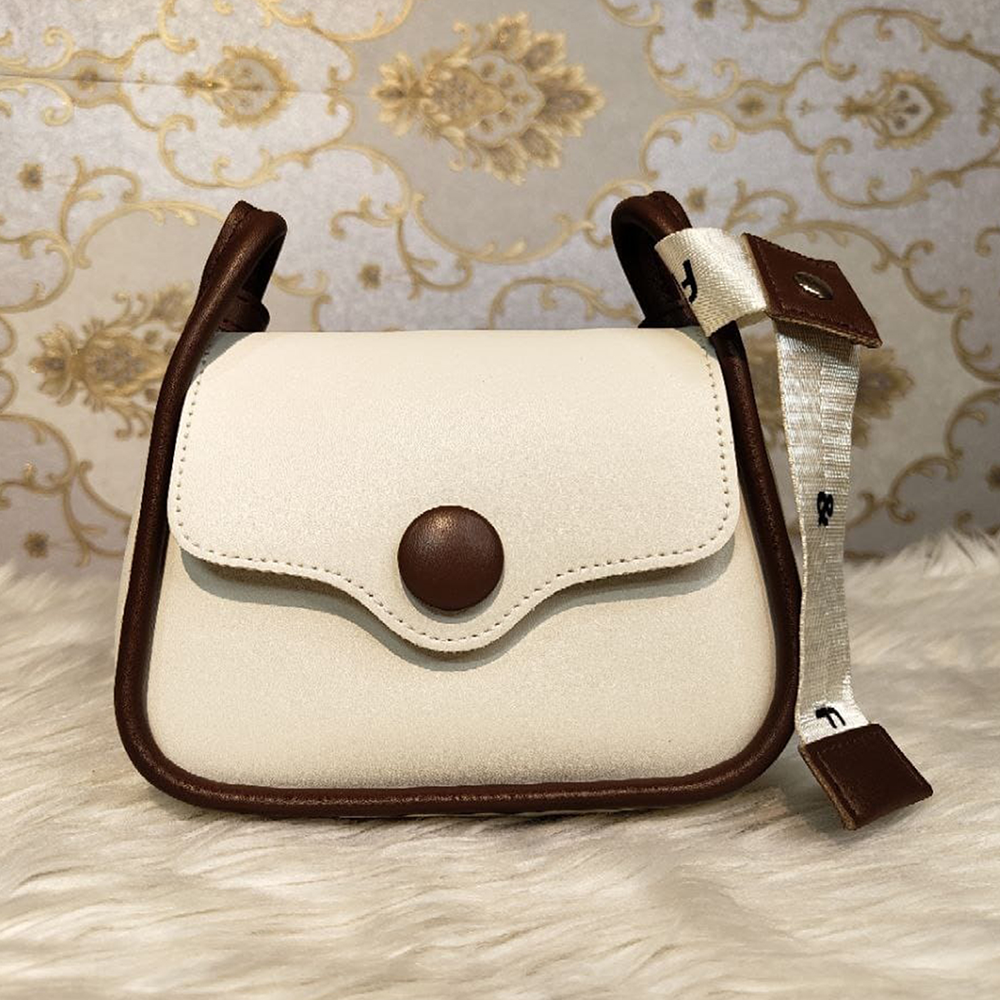 Artificial Leather Thai Stylish Hand Bag For Women - Light Cream - P261 A