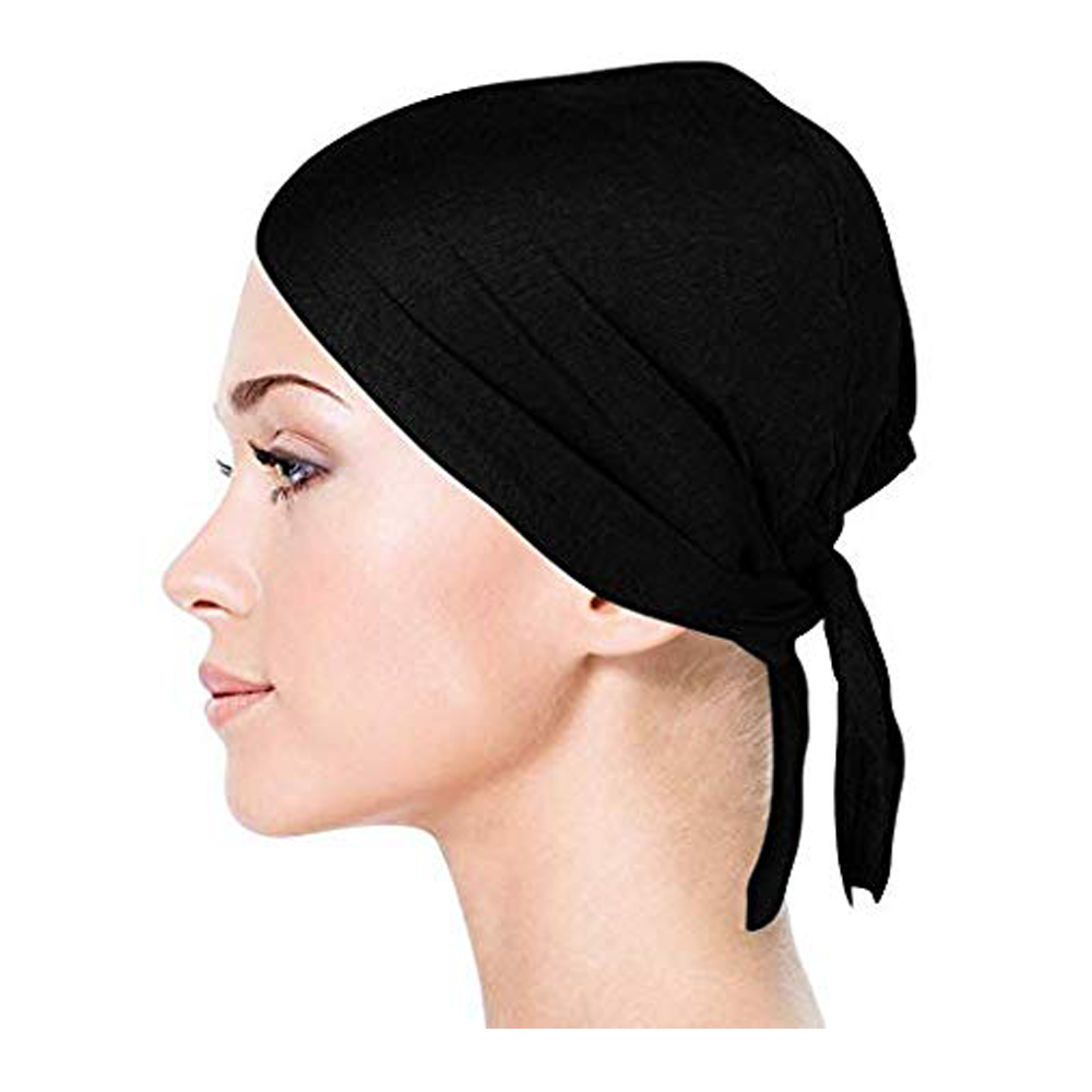 Synthetic Hijab Cap For Women - Black