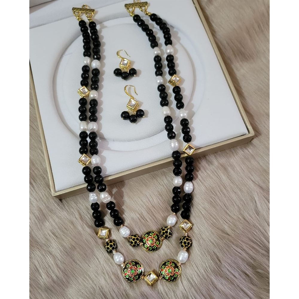 Real Pearl Jewelry with Semiprecious Gemstones - Multicolor