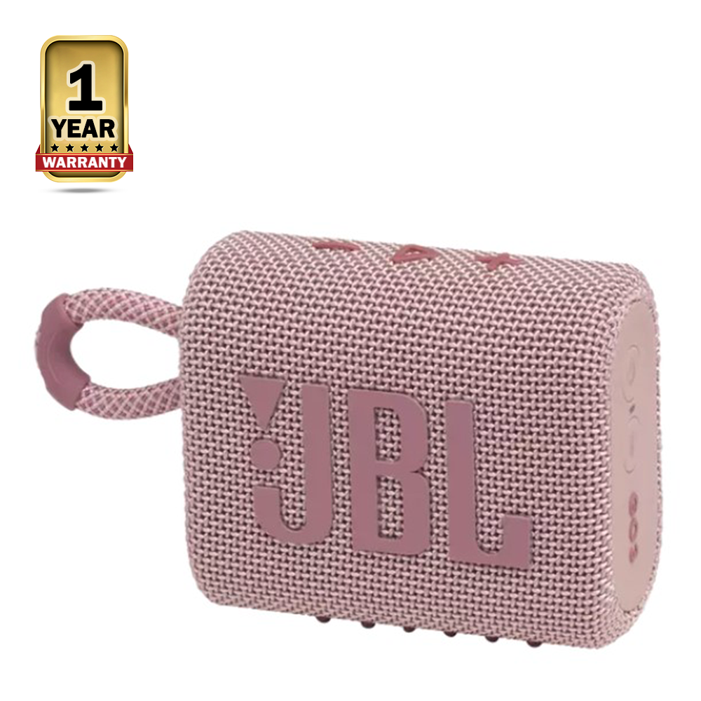 JBL GO 3 Portable Bluetooth Speaker - Pink