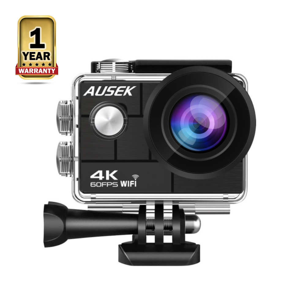 Ausek AT-Q44CR 60Fps 90ft Waterproof Action Camera - Black