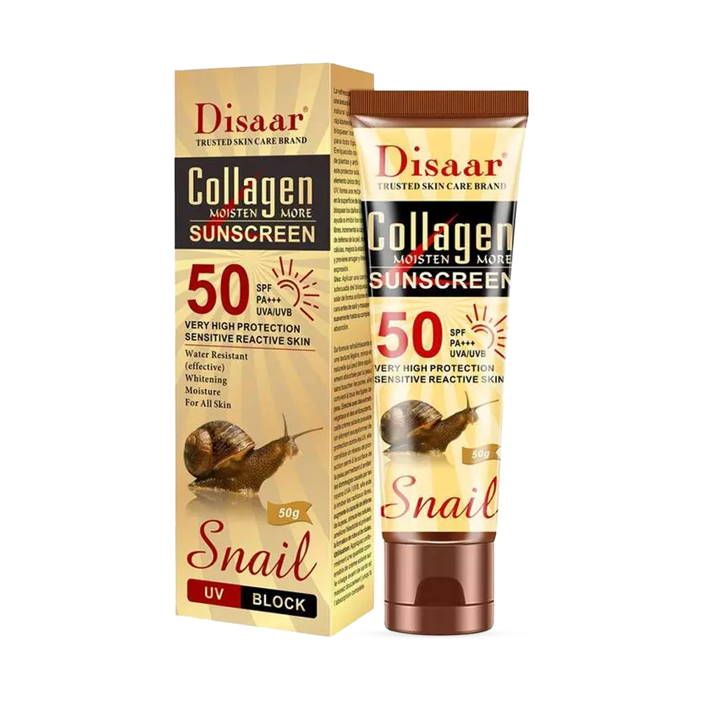 Disaar Collagen Snail Sunscreen Face And Body Sun Protection - 50gm