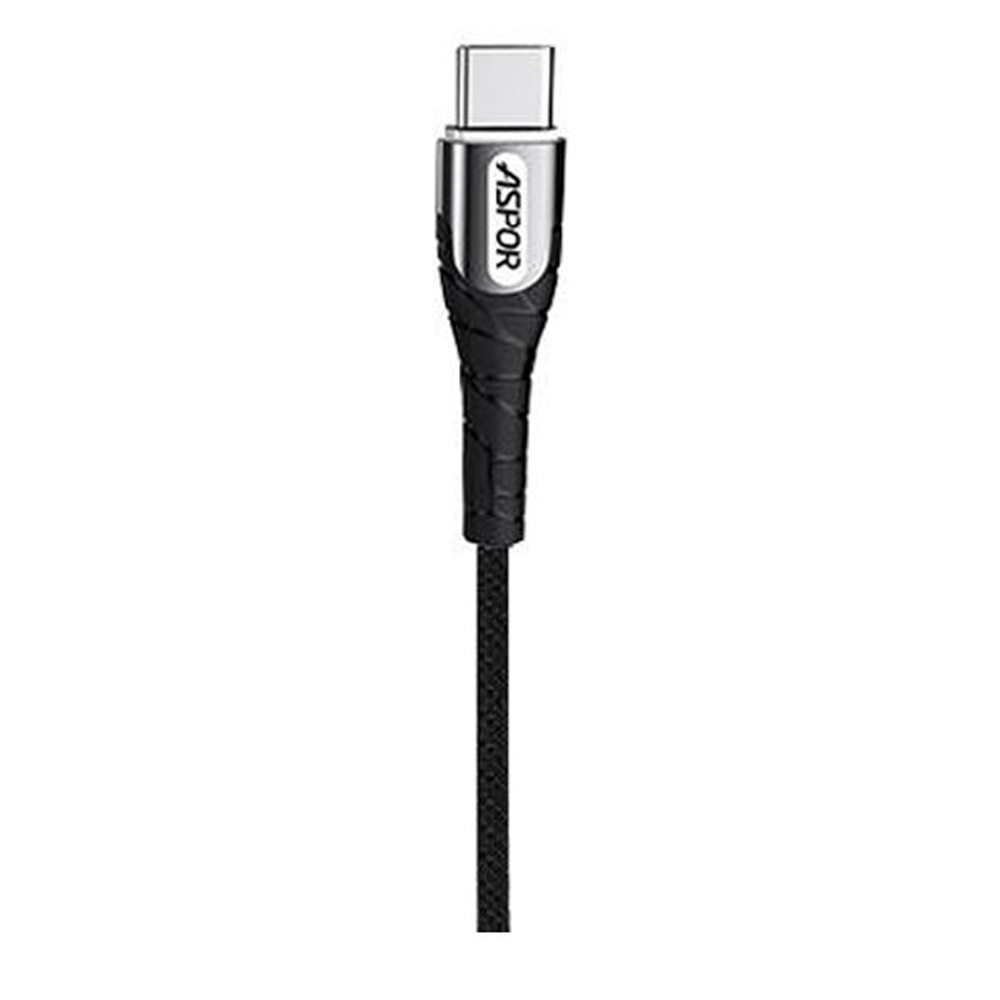 Aspor A193 Fast Charging Type-C Data Cable - 1M - Black