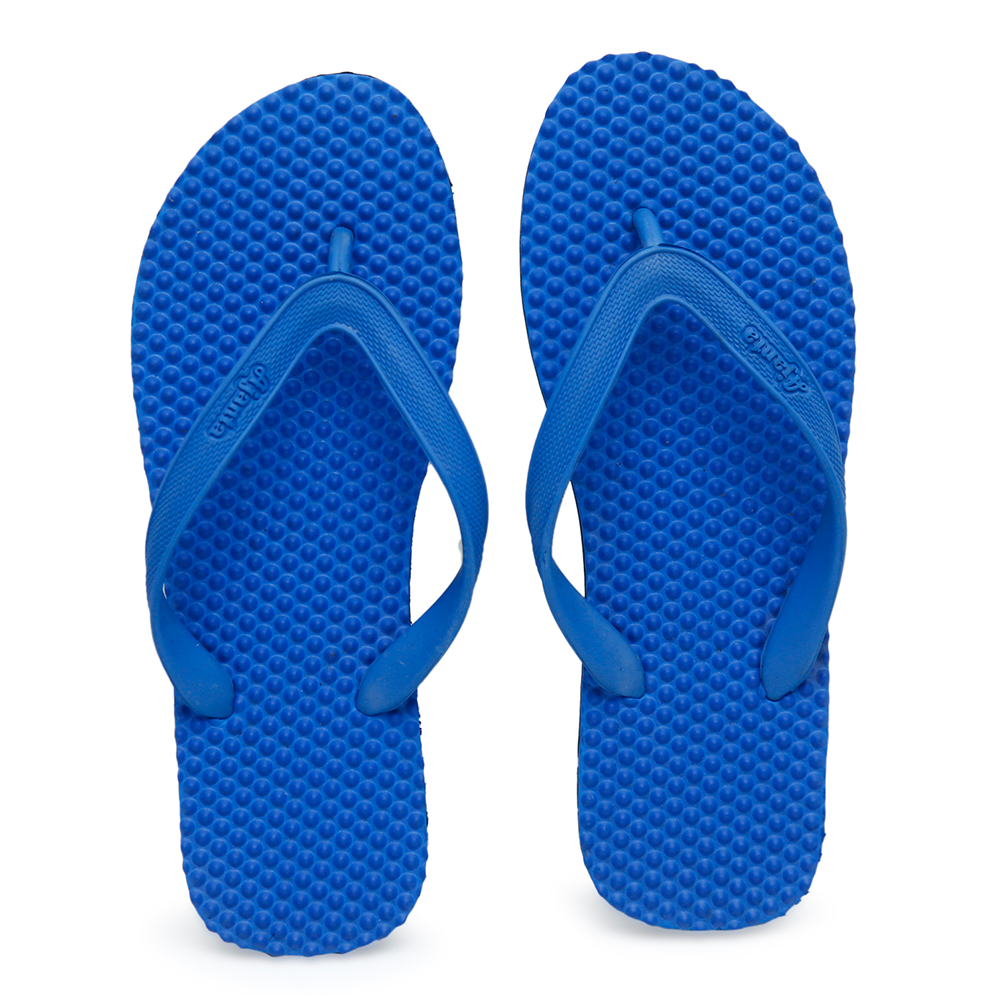 Ajanta Colors Rubber Hawai Sandal For Men - Blue