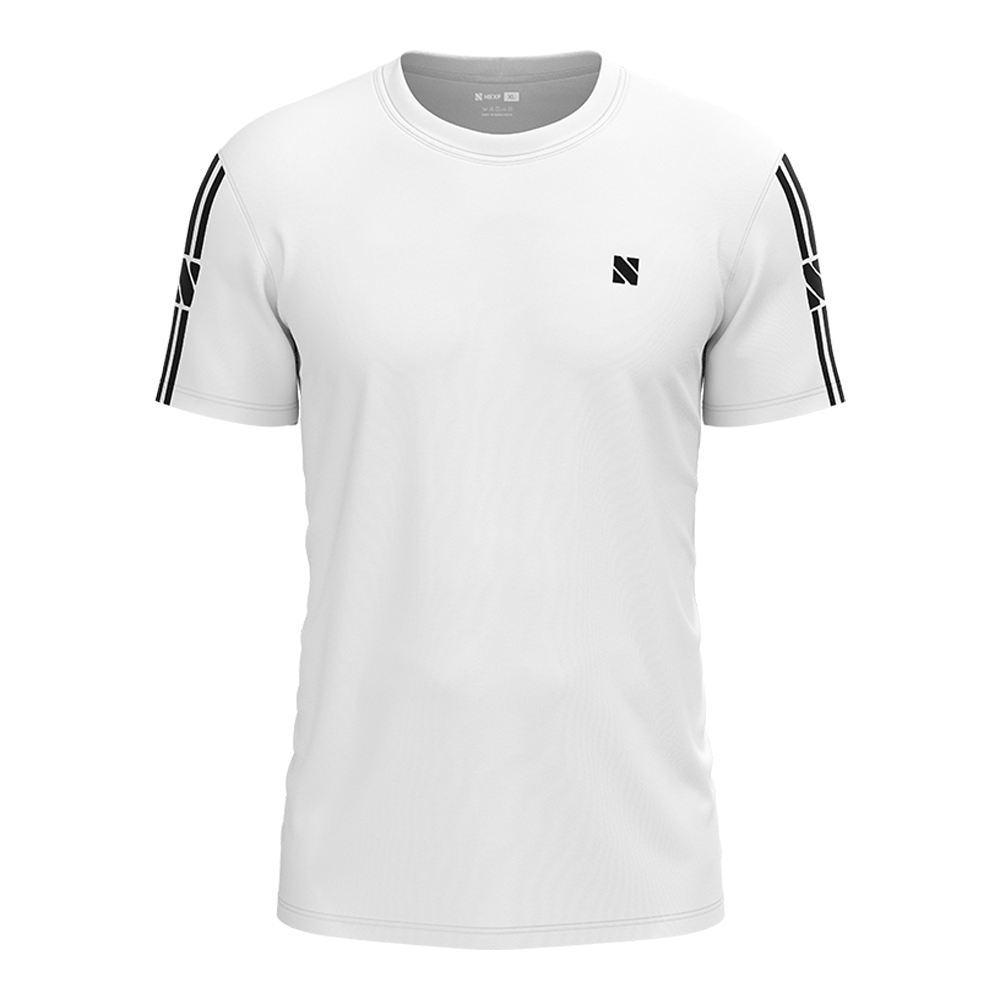 Nexf Mesh Half Sleeve Jersey T-Shirt for Men - White - NEXF07