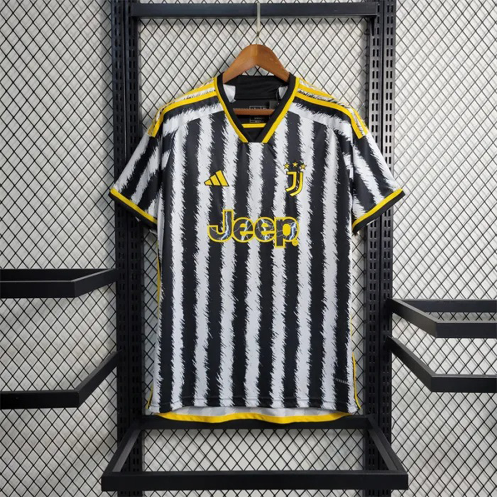 Juventus Mesh Cotton Half Sleeve Fan Version Home Jersey 2023-24 Season