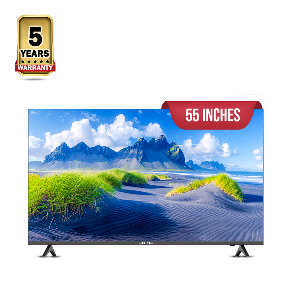 JPE E55Y71D Google DLED 4K Smart TV - 55 Inch - Black