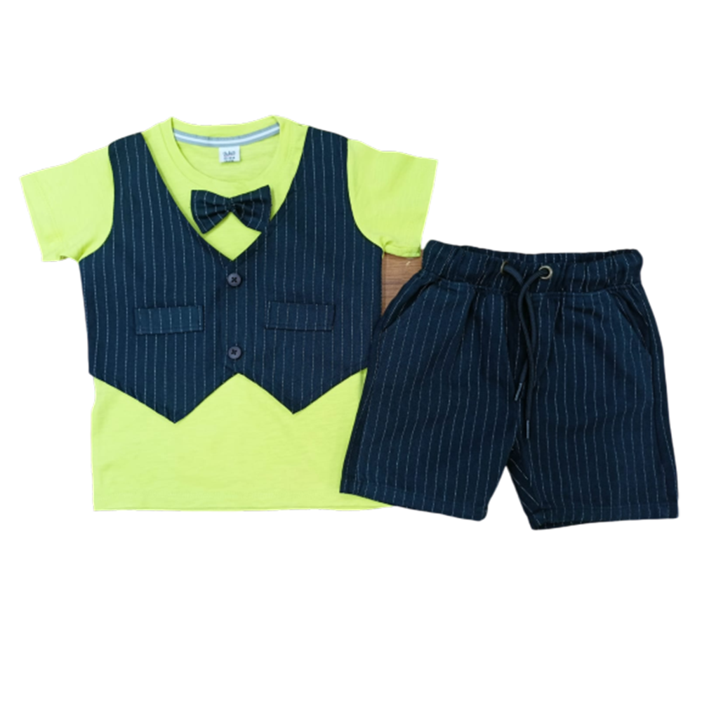 Cotton Formal Koti Set For Baby Boys - Yellow - HP-01-BFKS