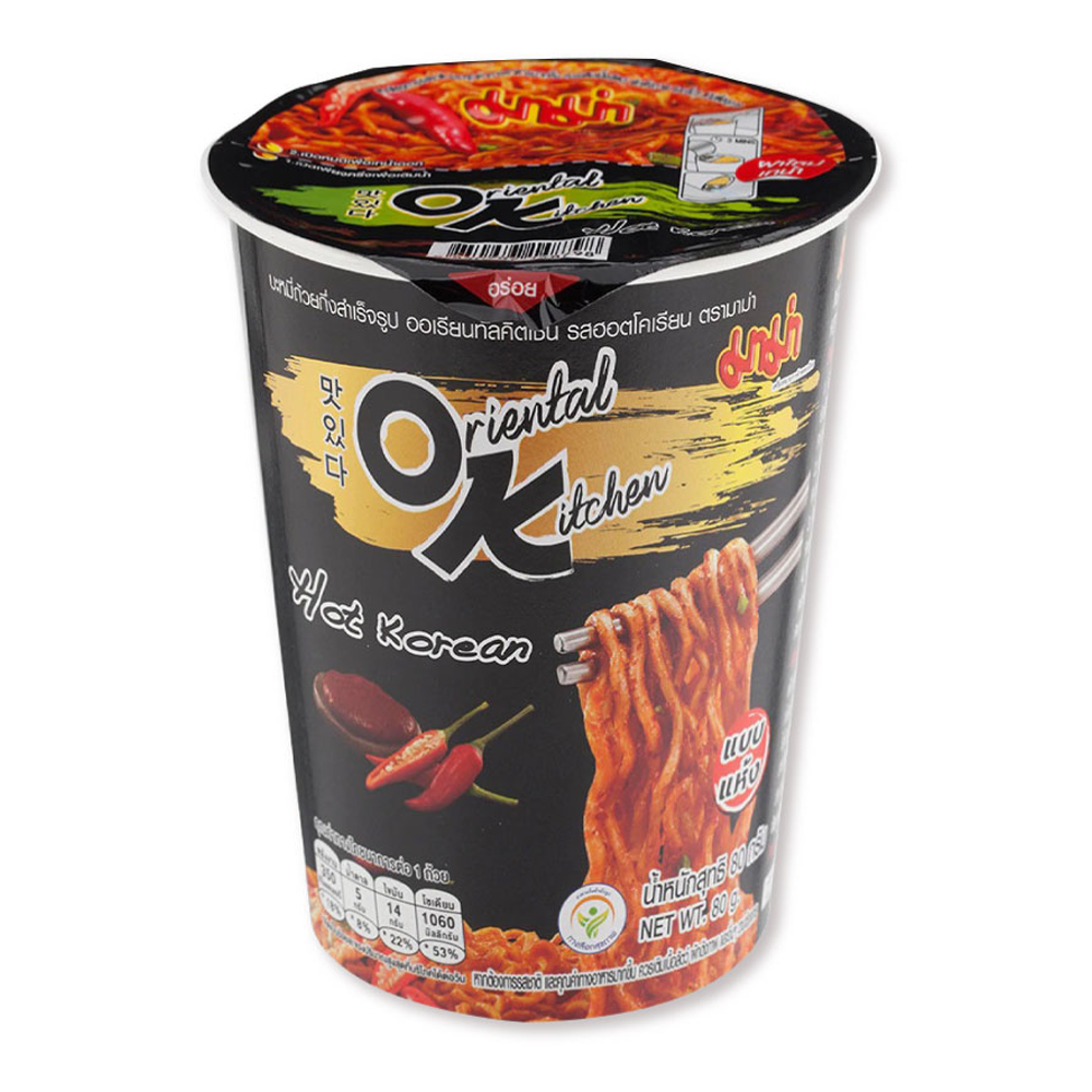 Mama Oriental Kitchen Hot Korean Flavor Instant Cup Noodles - 80gm - M148798