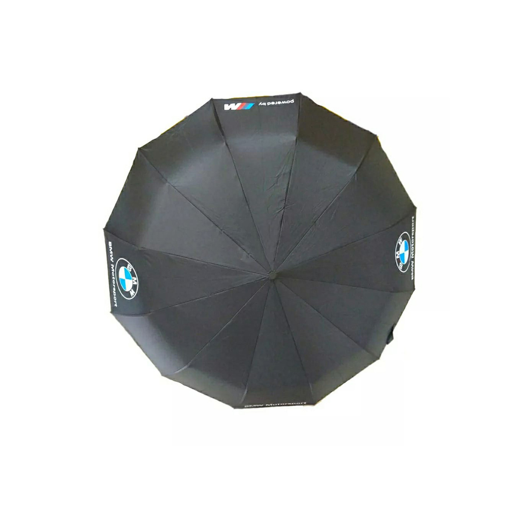BMW Umbrella Auto Lock 12 Ribs - Black
