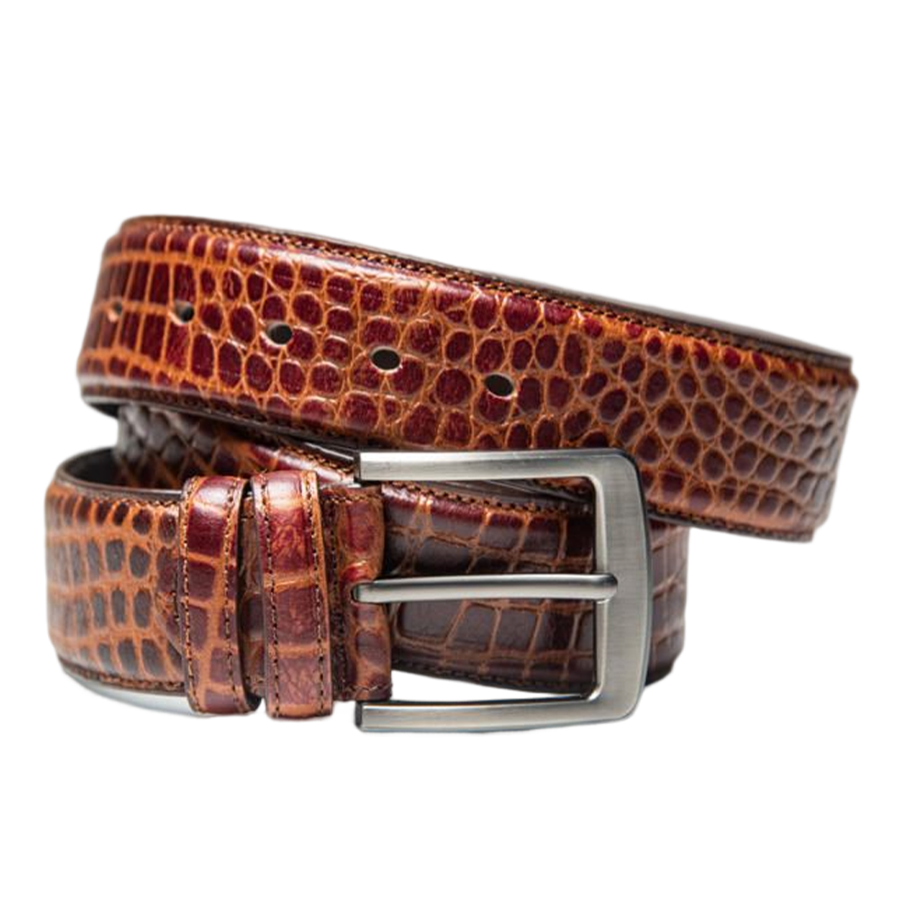 Paduka PU Leather Belt for Men - Coffee and Brown - PMB-117