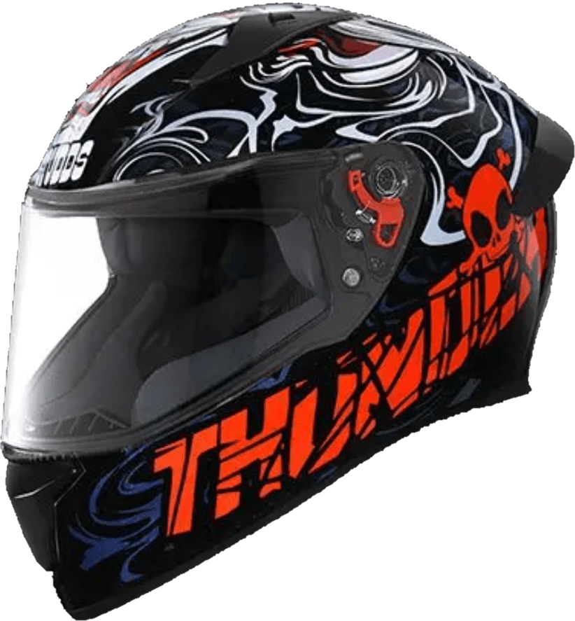 STUDDS Thunder Full Face Bike Helmet Black and Red