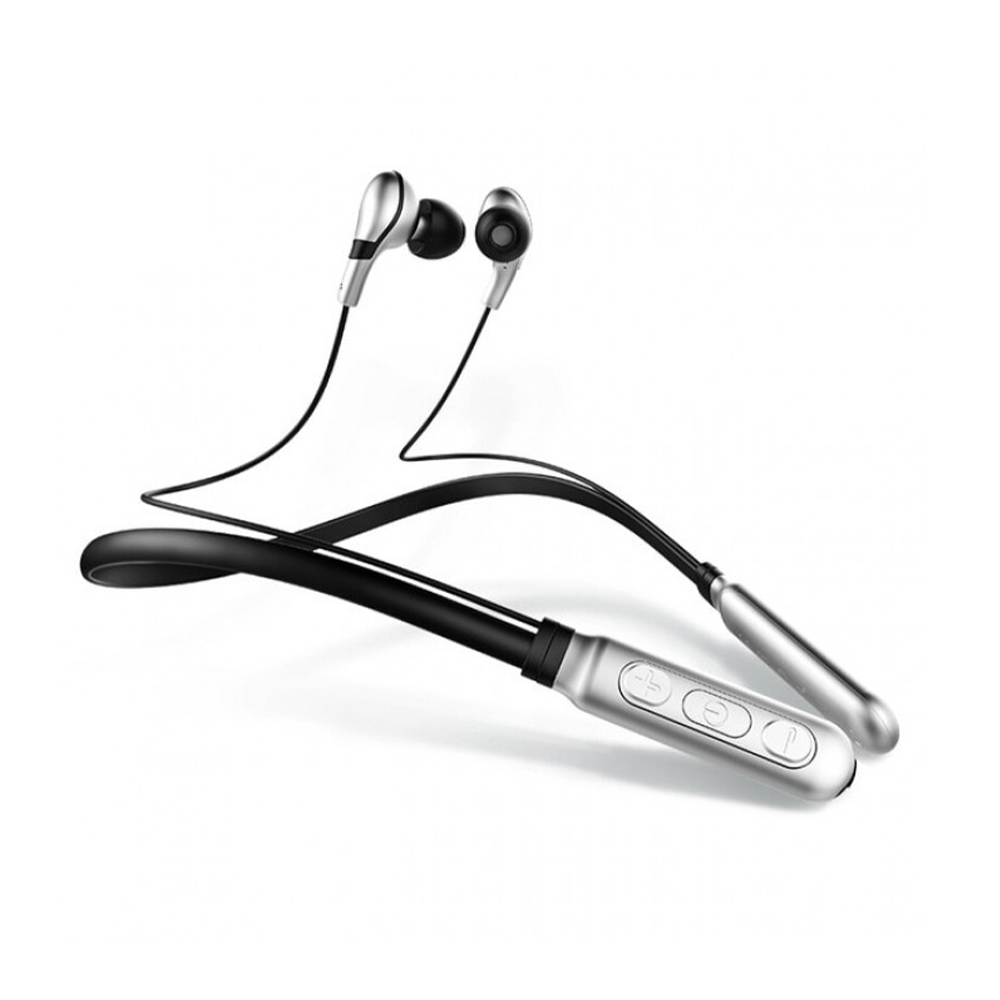 Baseus E16 Neckband Bluetooth Earphone - Black and Silver