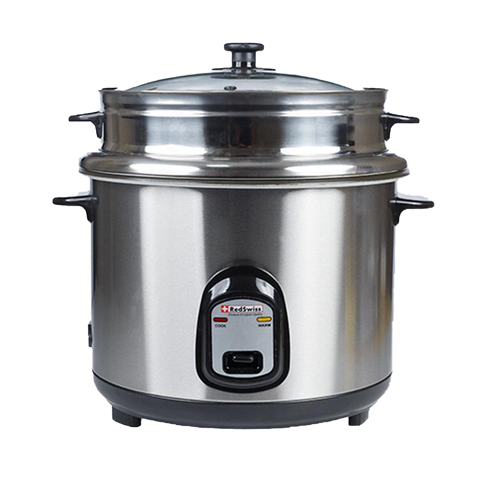 RedSwiss RSRC 281 Rice Cooker and Steamer - 1000W - 2.8 Liter - Silver