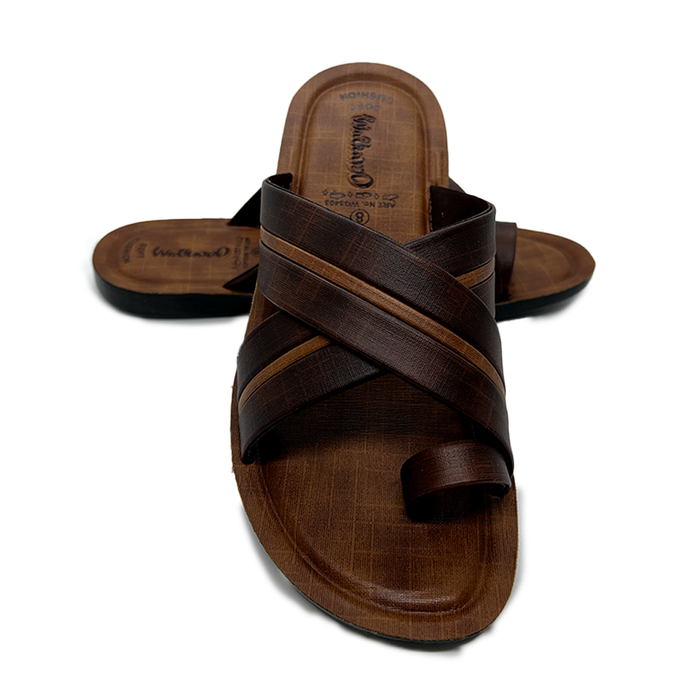 WALKAROO Tan Sandal For Gents WG5403BRTN - Brown Tan