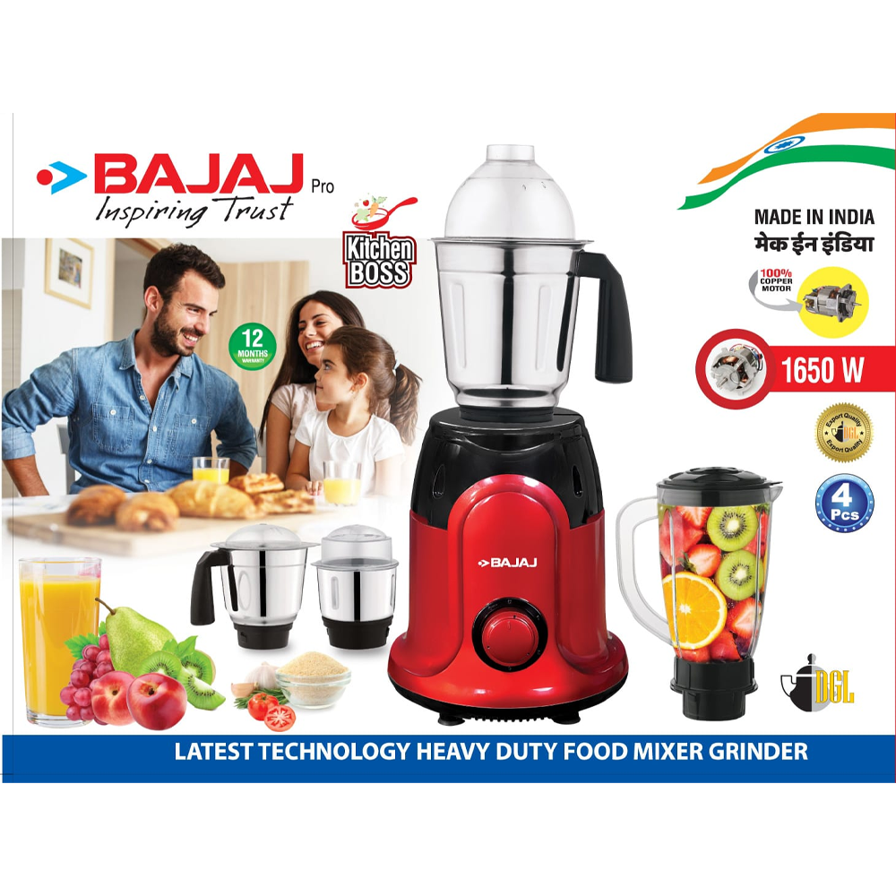 Bajaj Kitchen Boss 4 in 1 Mixer Blender - 1650w