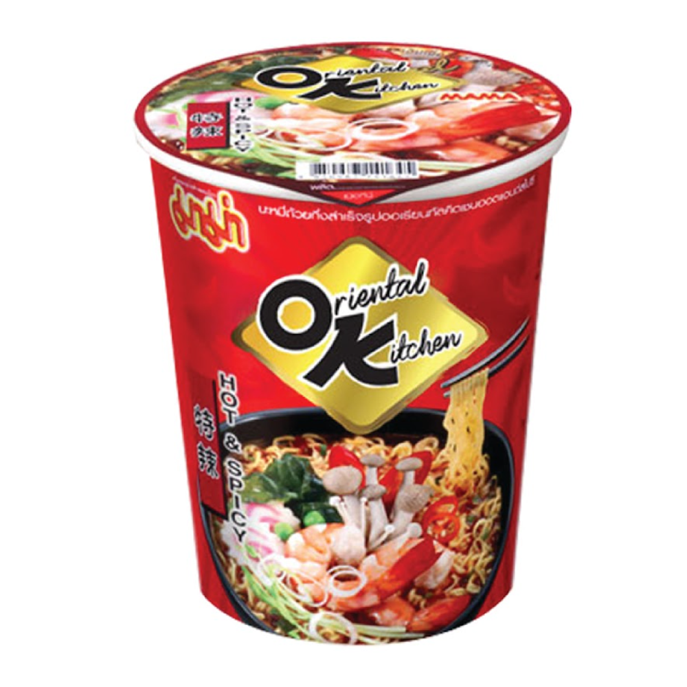 Mama Oriental Kitchen Hot and Spicy Instant Cup Noodles - 65gm - M141645