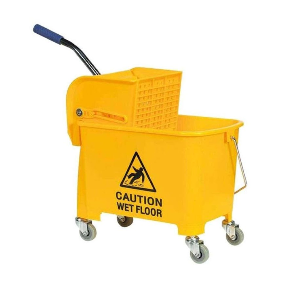 Mini Mop Bucket With Floor Cleaner - Yellow